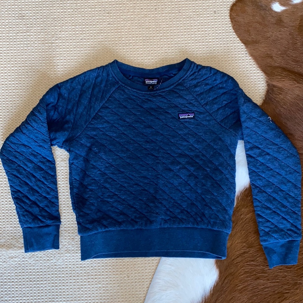 Blue XS Patagonia quilted pullover